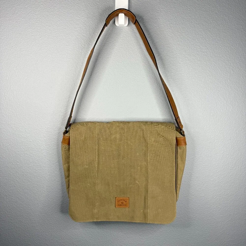 Cutter and Buck Canvas and Leather Laptop Bag
